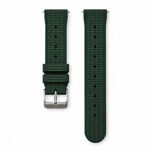 Forest Green Waffle: FKM Rubber Strap — studio listing photo