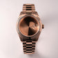 40MM Fluted: Brushed Rose Gold with Cyclops & Presidential Bracelet