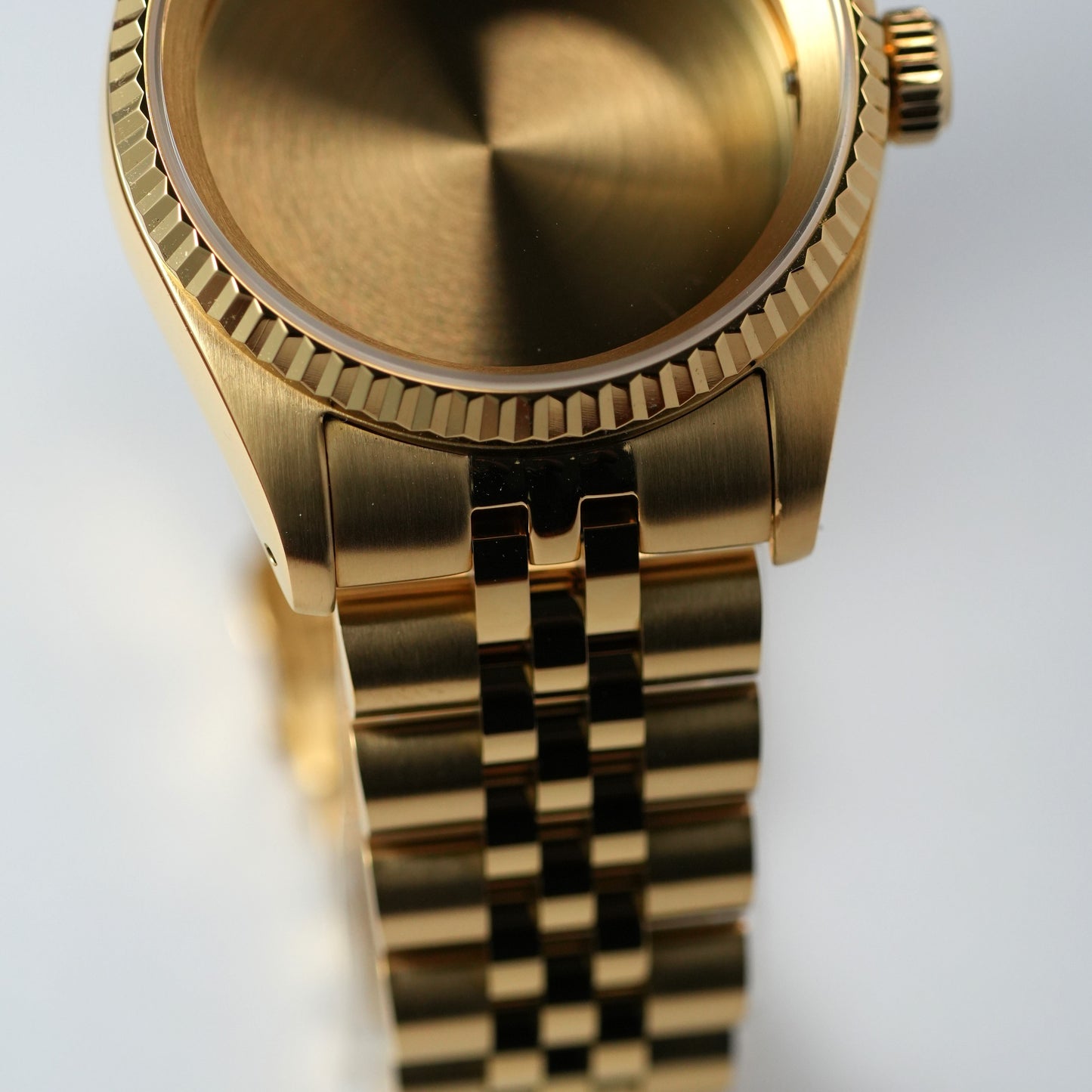 36MM Fluted: Brushed Gold with Jubilee Bracelet