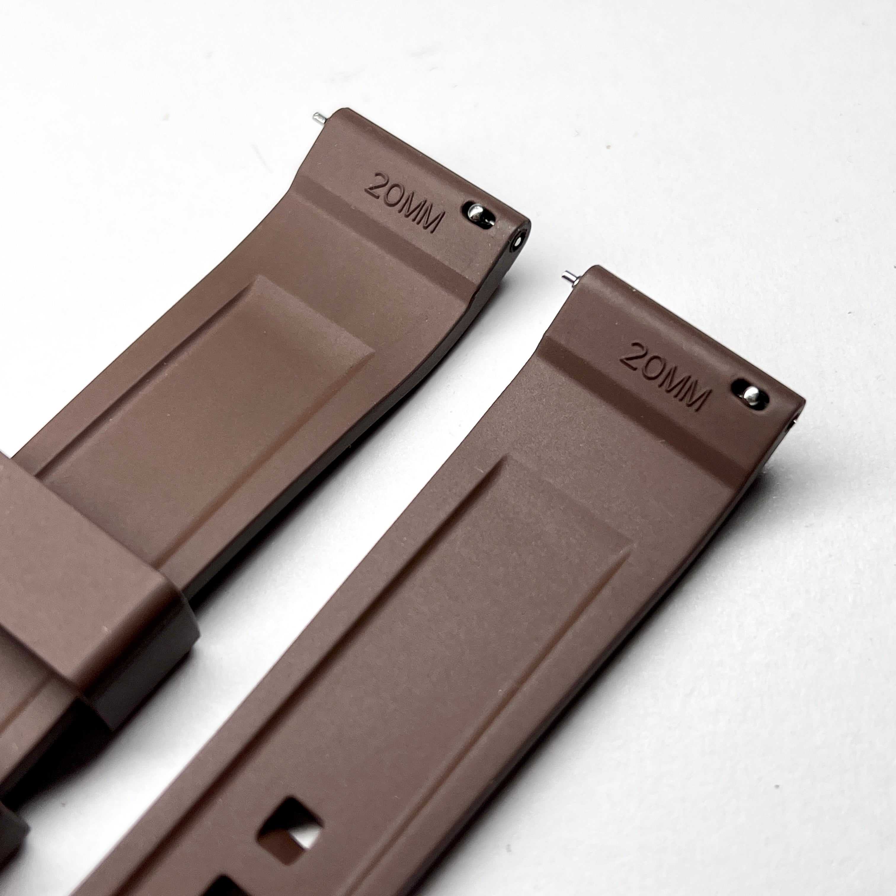 Crisscut: Brown Rubber Strap