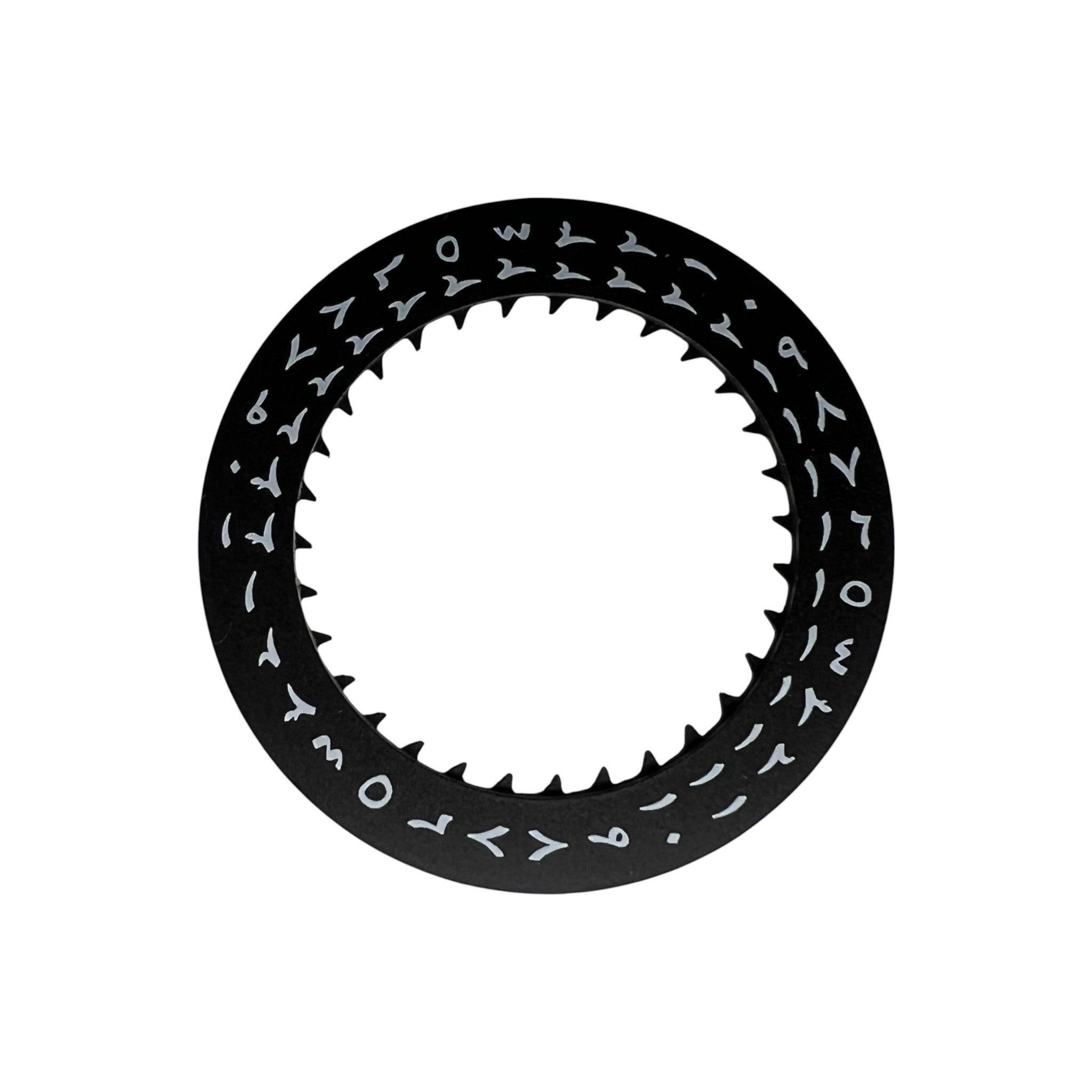 Black Arabic Date Wheel: 3:00 & 3.80