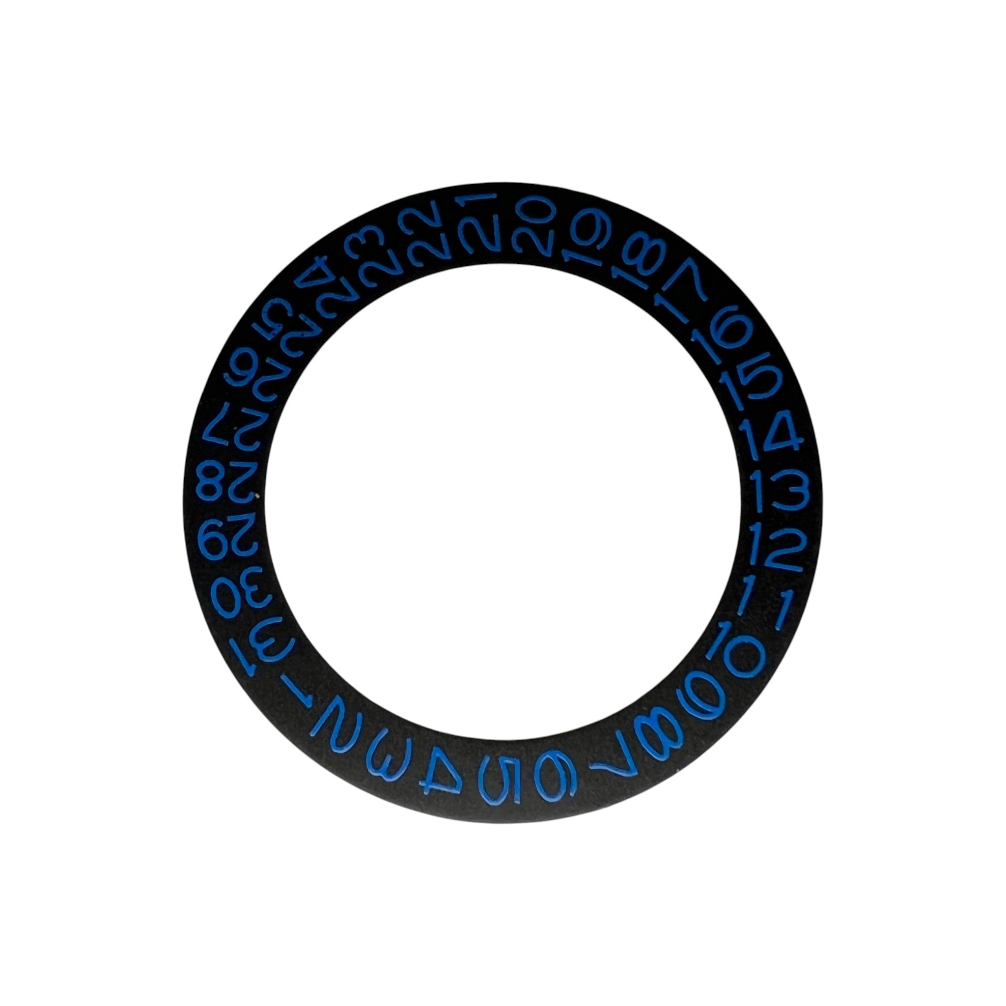 Black Date Wheel: Dark Blue Numerals