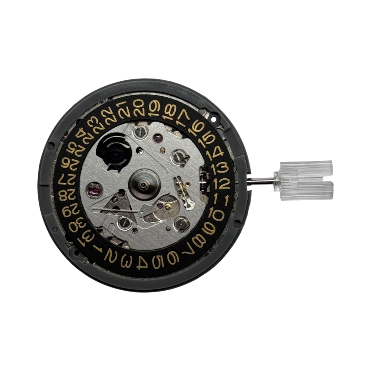 Seiko NH35A: Black with Gold Date Automatic Movement (3:00" & 3:80" Position)