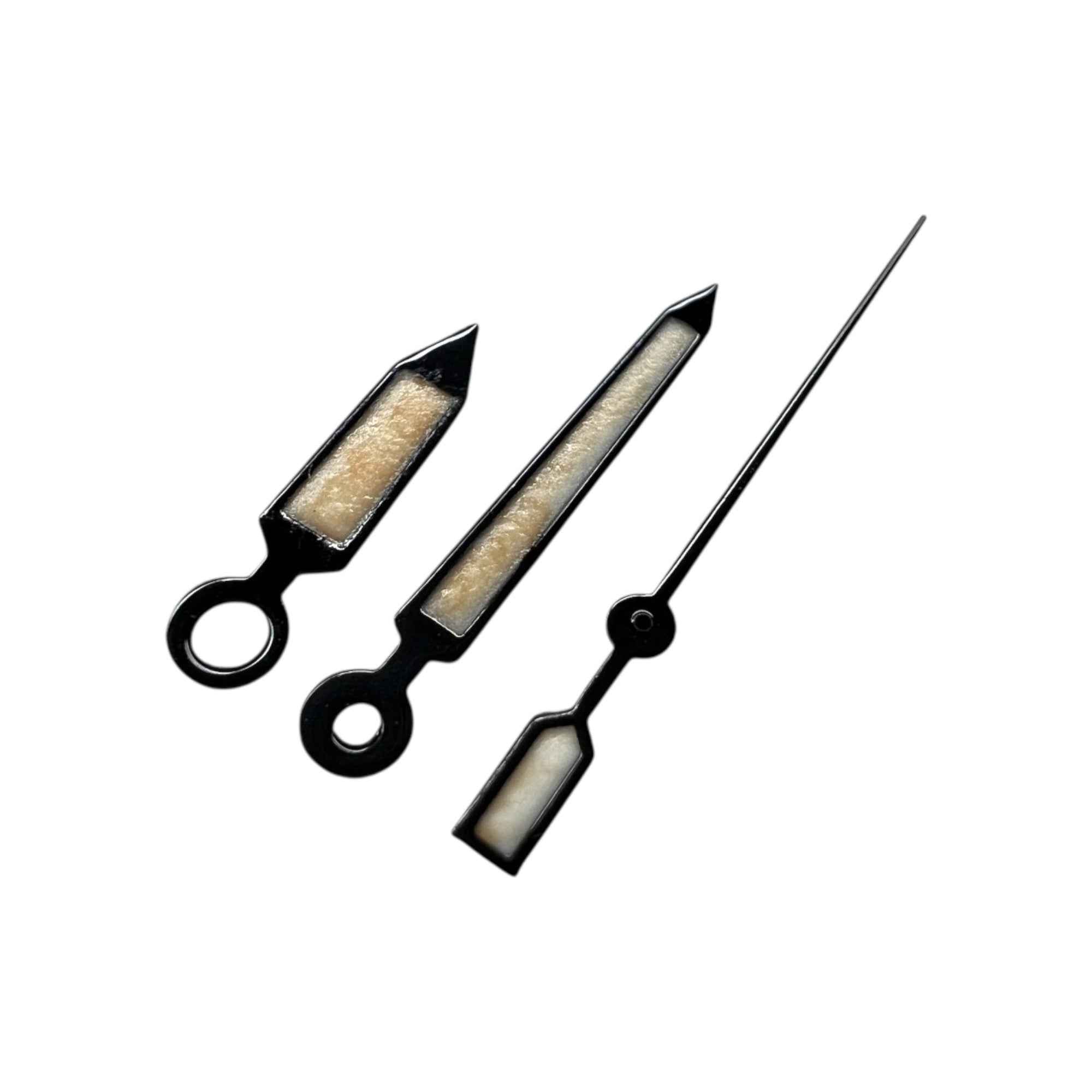 LX GMT: Polished Black Hands w/ Patina