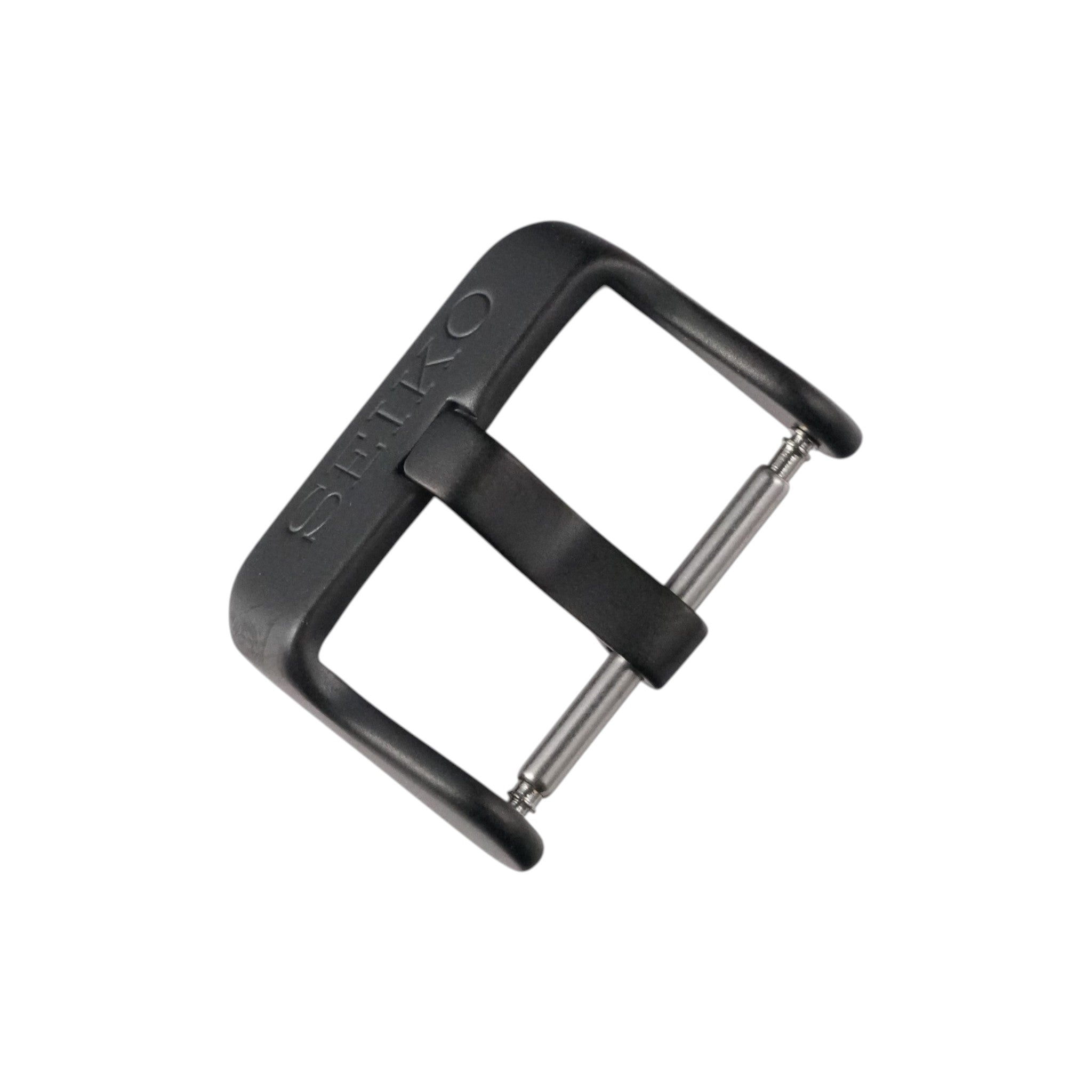 Seiko: Matte Black ‘Wide' Tang Buckle (20MM)