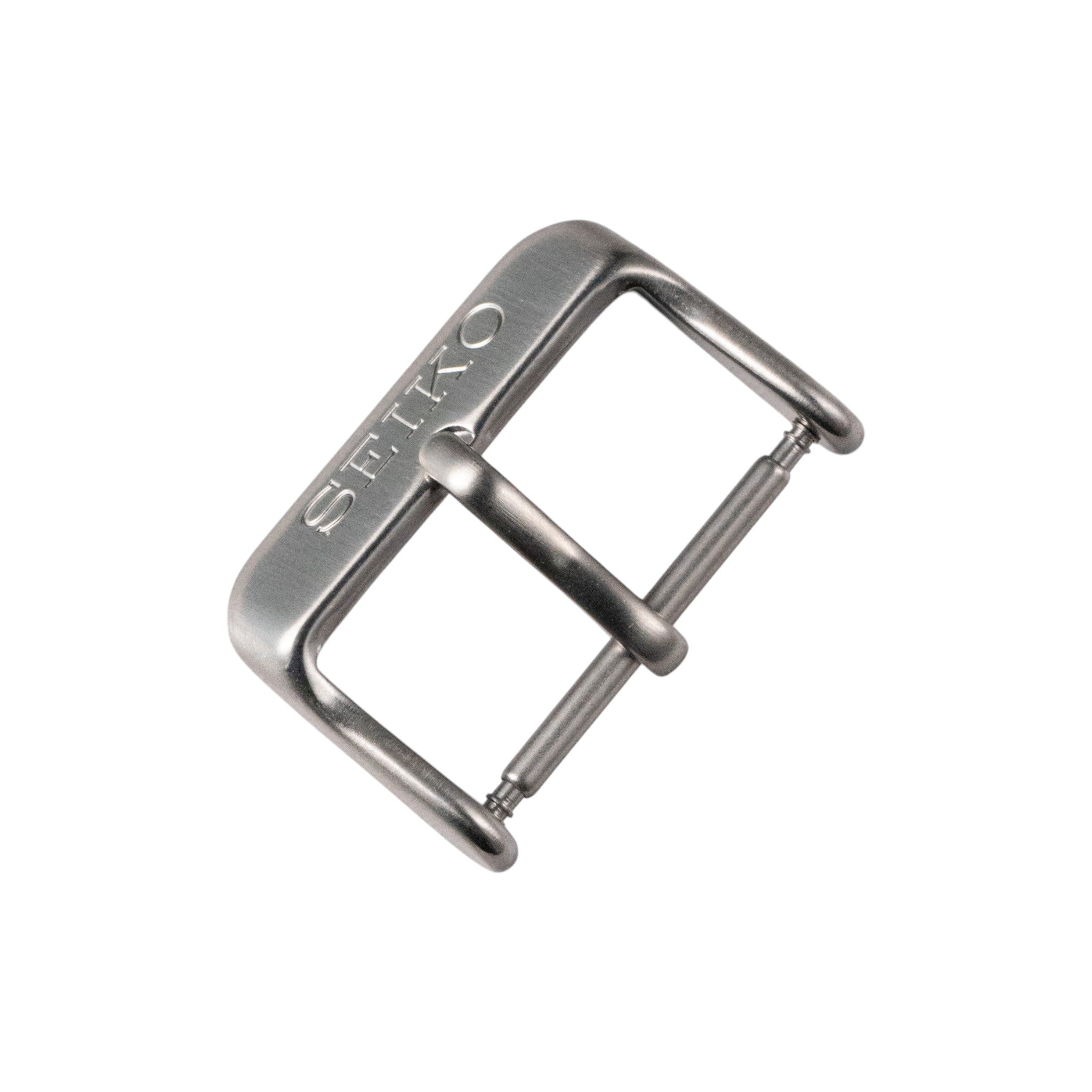 Seiko: Brushed Silver ‘Slim' Tang Buckle (22MM)