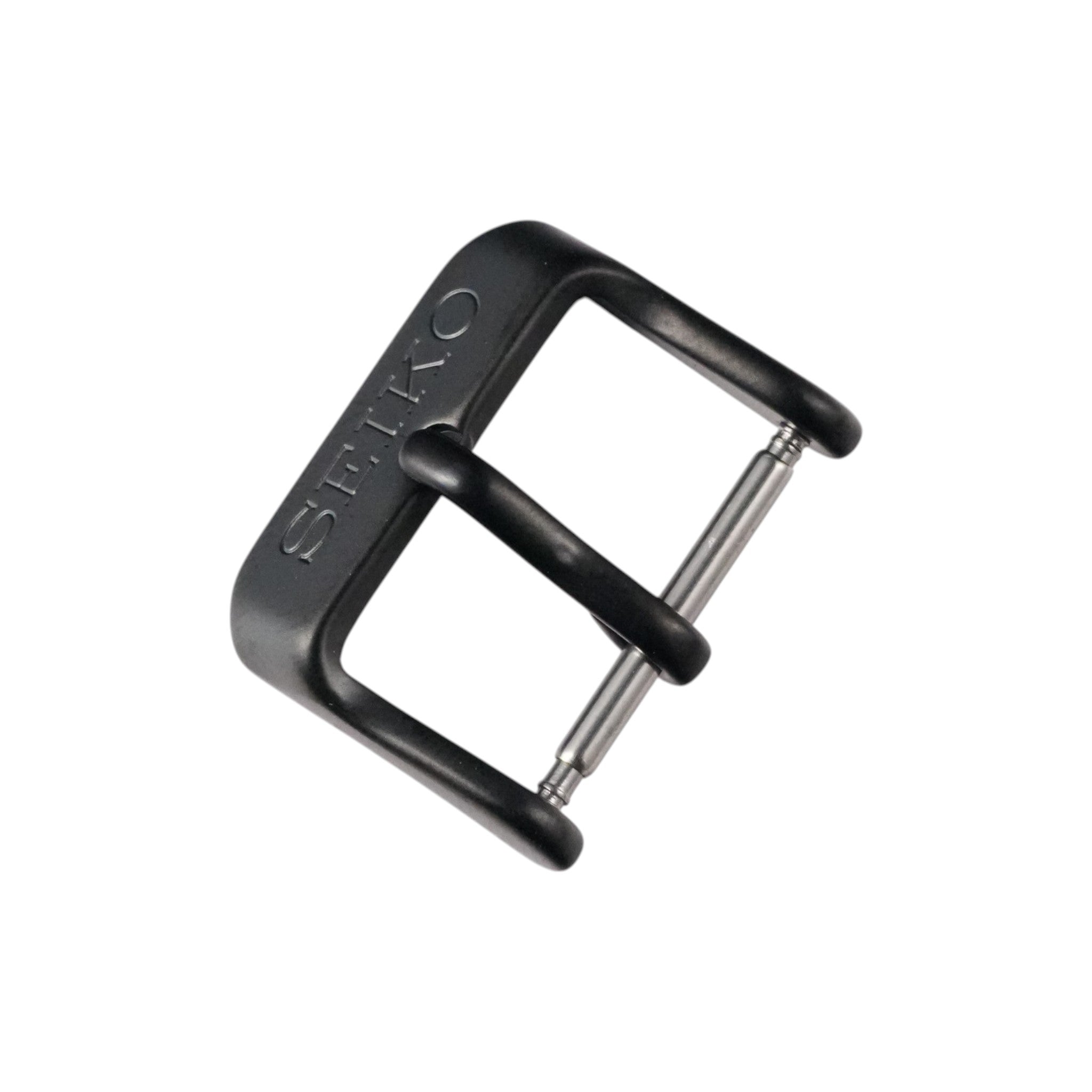 Seiko: Matte Black ‘Slim' Tang Buckle (18MM)