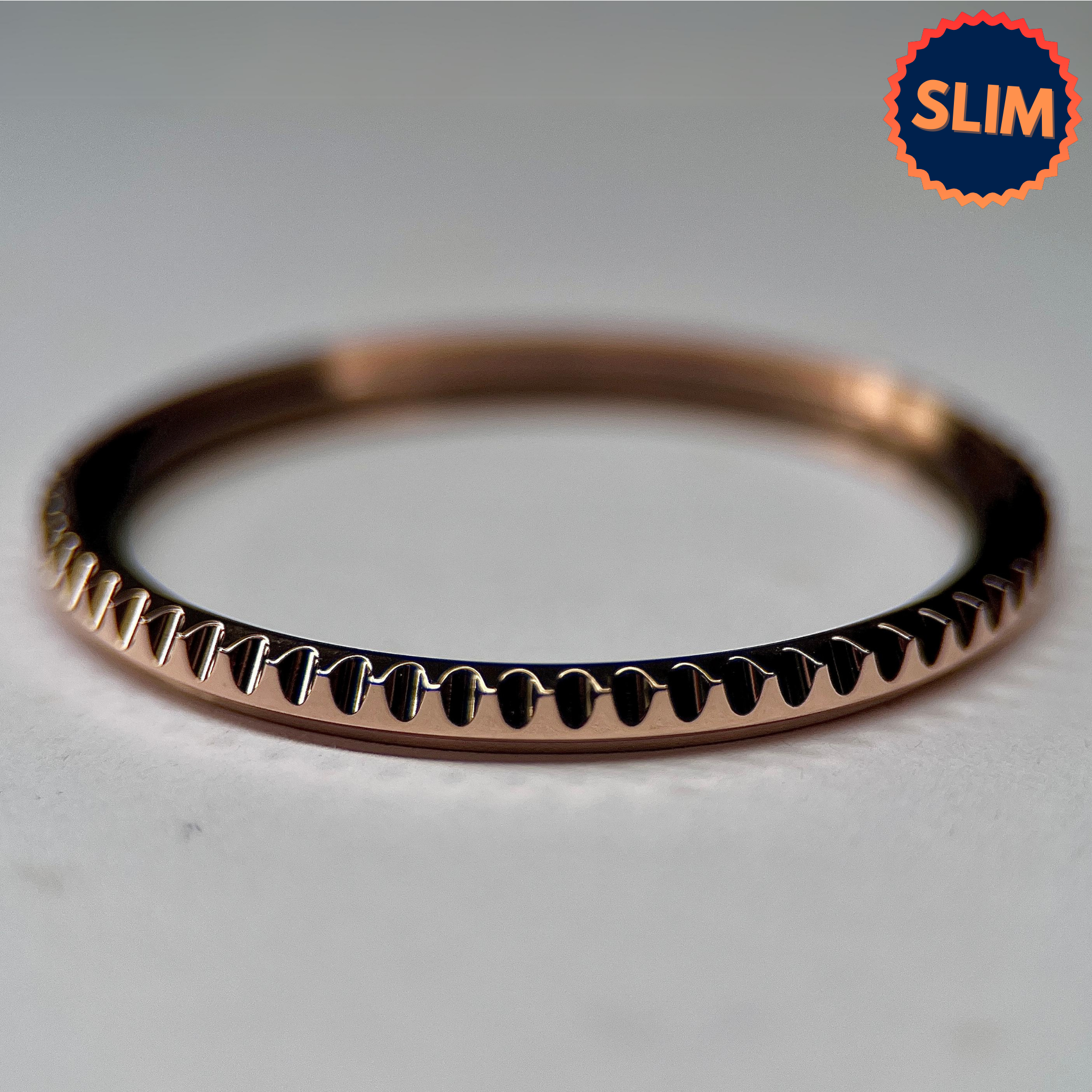 "Slim" Sub Bezel: Polished Rose Gold