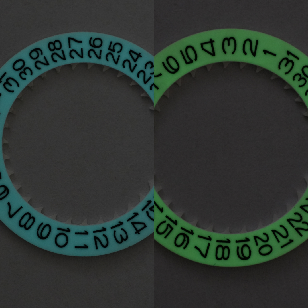 Luminous Date Wheel: 3:00 & 3.80