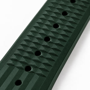 Forest Green Waffle: FKM Rubber Strap — texture studio photo