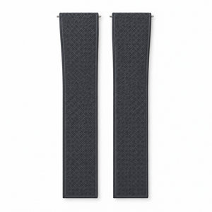 Gray Weaved: CTS Rubber Strap — front view of both strap halves