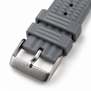 Gray Waffle: FKM Rubber Strap — buckle studio photo