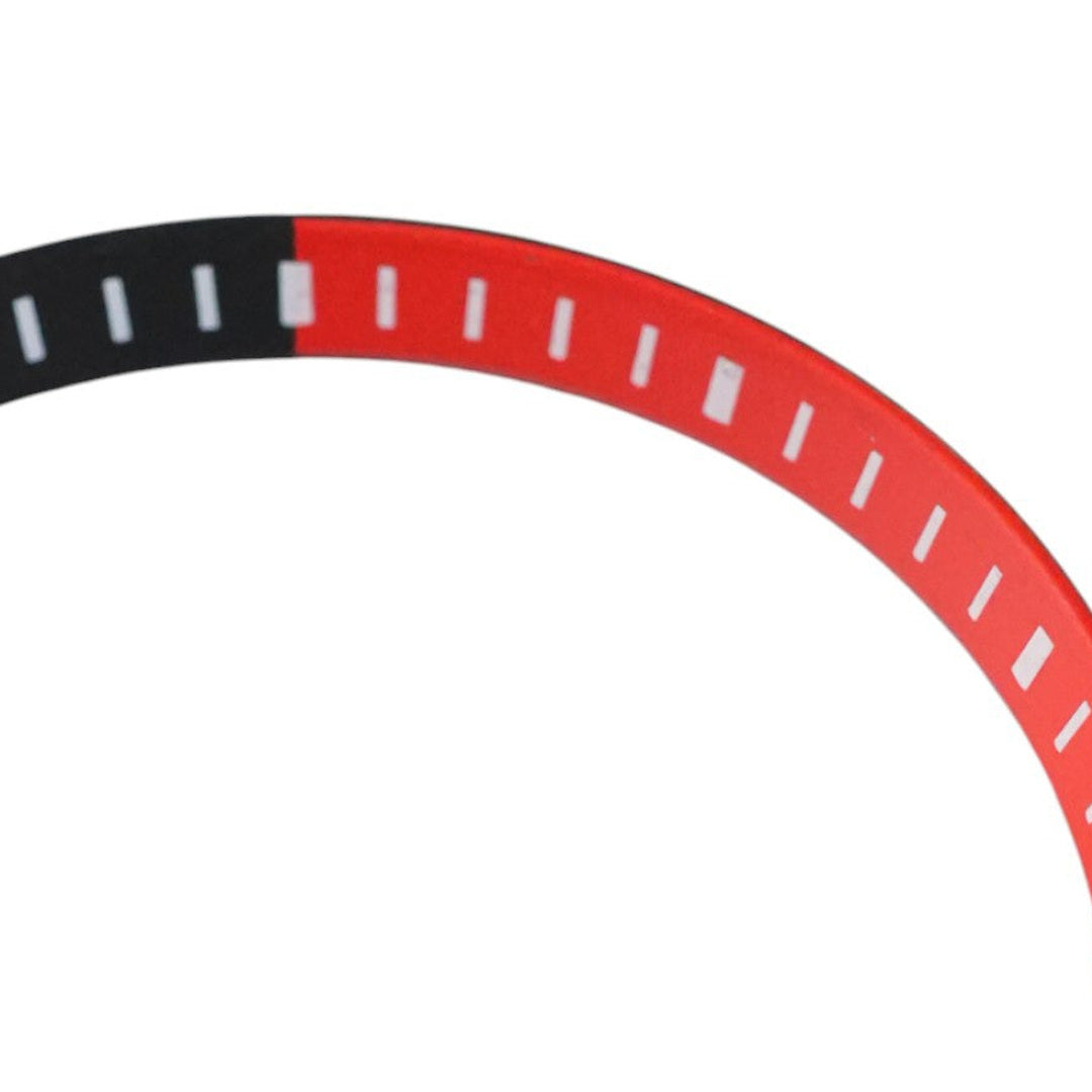 SKX007/SRPD Chapter Ring: Black with Quarter Red — macro detail, close-up crop of the original product photograph