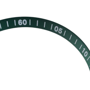 SKX007/SRPD Chapter Ring: Green with Numerals — macro detail, close-up crop of the original product photograph