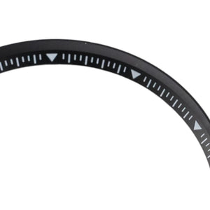 SKX007/SRPD Minute Tracker: Black with White Markers — macro detail, close-up crop of the original product photograph