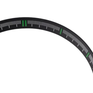 SKX007/SRPD Minutes: Black with Green Markers — macro detail, close-up crop of the original product photograph