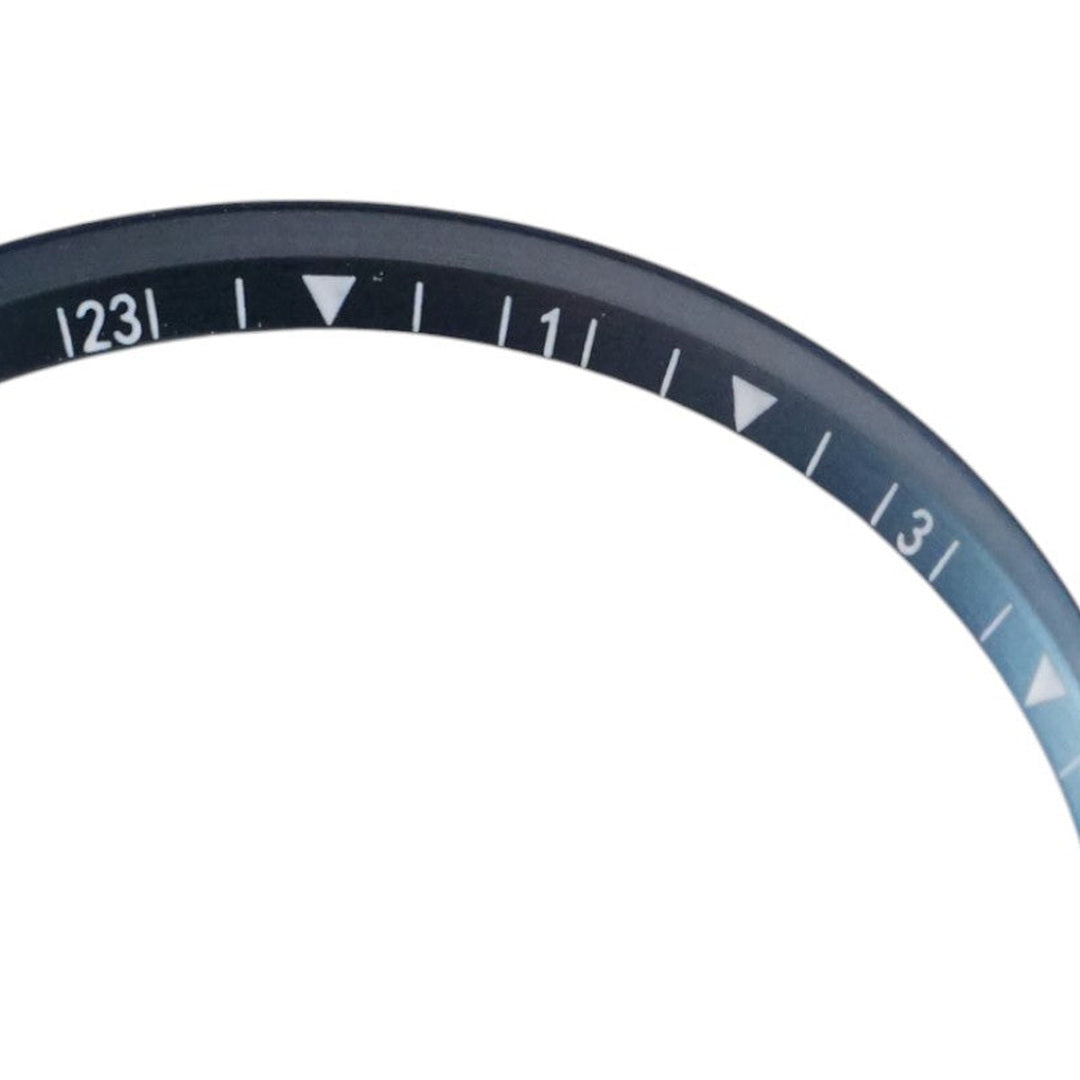 SKX007/SRPD Short Triangle: Blue with White Markers — macro detail, close-up crop of the original product photograph