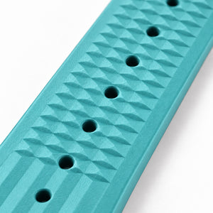 Turquoise Waffle: FKM Rubber Strap — texture studio photo