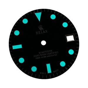 Black "Relax" Enamel Dial - Date