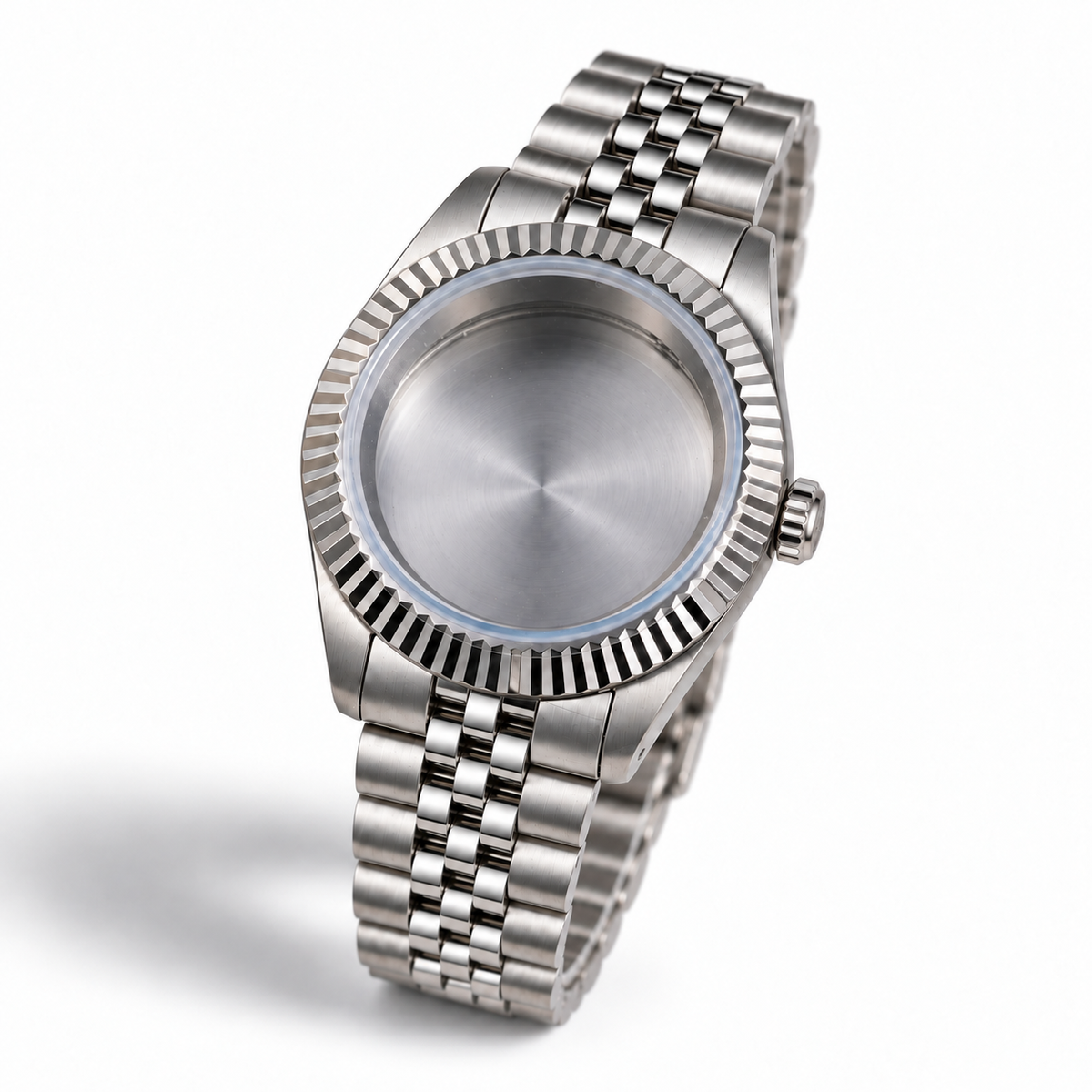 40MM Fluted: Brushed Silver Case with Jubilee Bracelet
