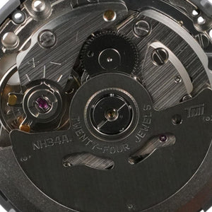 Seiko NH34A Automatic Movement (3:00" & 3:80" Position) — back macro detail