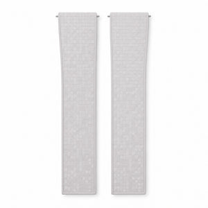 White Mosaic: CTS Rubber Strap — front view of both strap halves