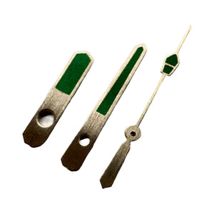 MM300: Brushed Gold Hands in Black — SINGLE lume [lume:single] — aligned photograph