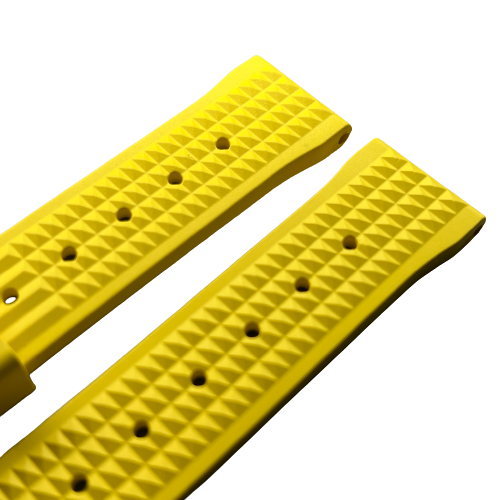 Yellow Waffle Rubber Strap