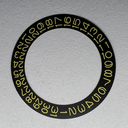 Black Date Wheel: Yellow Numerals