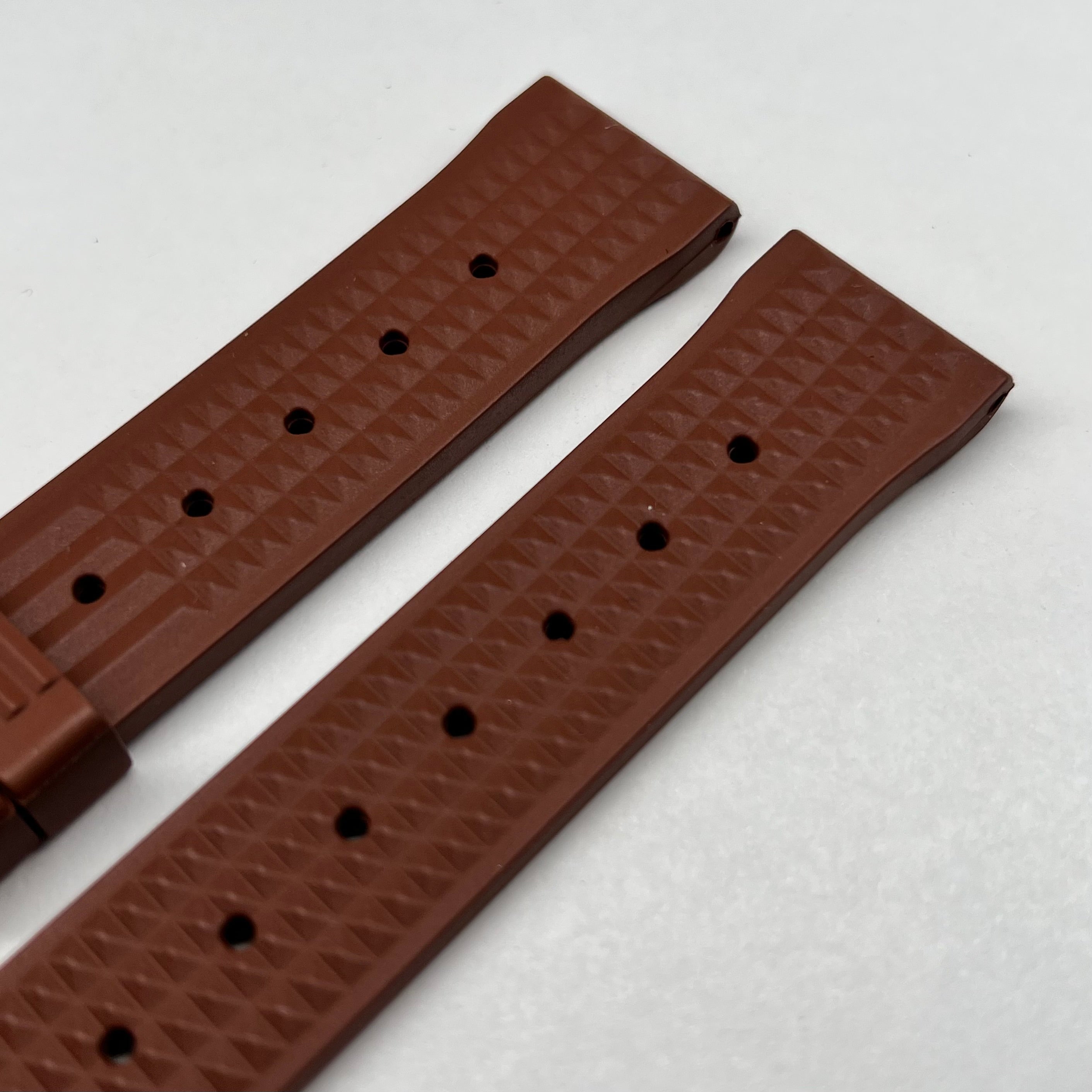 Brown Waffle Rubber Strap